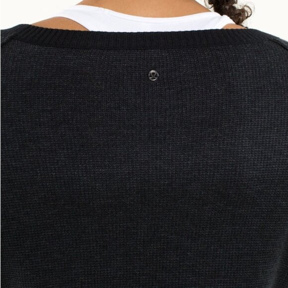 Lululemon - sz Large - Chai Time II Pullover in Black/Heathered Deep Coal - Picture 13 of 14
